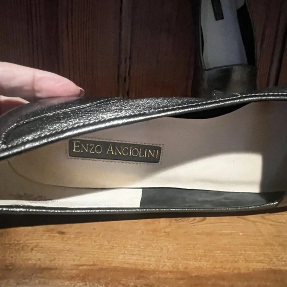 Enzo Angiolini Liberty Bronze Leather Flat Loafers Shoes Slip On Casual Size 8M